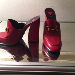 Authentic Gucci red mules size 35